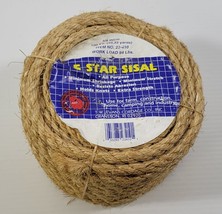 I) Vintage T.W. Evans Cordage Co. 5-Star Sisal Rope 100ft 3/8&quot; Roll - £19.43 GBP