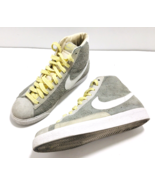 Nike Blazer Mid Premium Grey Lemon Yellow Lace Sneakers 2009 - Size 9 31... - $129.91 CAD