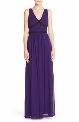 NWT AUTH BCBG MAXAZRIA AURICA COLOR-BLOCKED PLEATED GOWN $448
