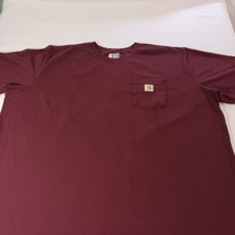 Carhartt 1889 Graphic Print Pocket T-shirt Men's Burgundy Relaxed Fit Size 4XL image 6