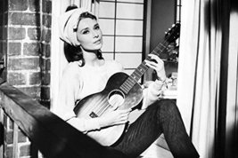Audrey Hepburn in Breakfast at Tiffany&#39;s Playing Guitar 18x24 Poster - £19.54 GBP