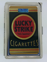 100's Size Lucky Strike Pack Vintage Ad Cigarette Case lighter ID Holder Wallet - $23.71