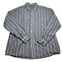 Decoded Shirt Mens L Blue Striped Long Sleeve Button Up Casual 100% Cotton - £14.92 GBP