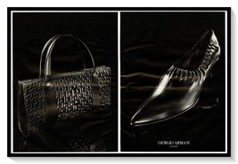Giorgio Armani Black Accessories 2-Page Vintage 2001 Magazine Advertisement - $229.27 MXN