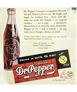 1947 Dr Pepper Soda Pop Advertisement Vintage Drink A Bite To Eat Bevera... - $24.99