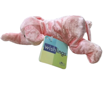 Russ Wishling Peanut Pink Elephant 9&quot; Bean Bag Plush 1997 Vintage - £4.78 GBP