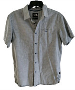 The North Face Striped Short Sleeve Button Front Shirt Mens Large Blue P... - $26.88 CAD