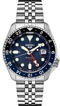 Seiko 5 Sports SKX Sports Style GMT Series 42.5mm Men&#39;s Watch - Blue Dial - £431.85 GBP