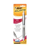 BIC Ultra Comfort Retract Ballpoint Pen 1mm Black Ink Gray Barrel - £7.31 GBP