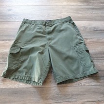 Puritan Shorts 36&quot; Waist Outdoor Cargo Olive Green Casual Stretch Work - $14.96