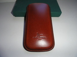 Pheasant Tan Leather Wide  Eyeglass  Case 6.5&quot; L x 3.5&quot; W x .75&quot;  D - $45.00