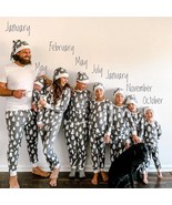 Minimalist Christmas tree pajamas family, grey matching Mom Dad Kids Bab... - £47.08 GBP