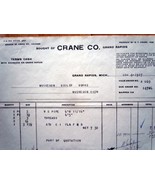 Vintage Crane Co Grand Rapids MI Order Form 1917 - €3,46 EUR