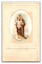 Jesus and Mary Gold Crowns Nativity Unused Textured Embossed DB Postcard Y9 - £4.63 GBP