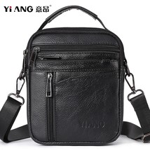New Brand Man&#39;s Designer Handbag Trend Men Real Leather Chest Messenger Shoulder - £30.87 GBP