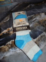 Field &amp; Stream Cozy Cabin Socks Blue/Gray Aloe Infused Size OS Women's NEW - $13.50