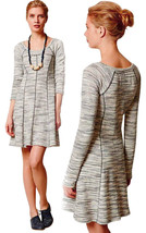 Anthropologie Blurred Lines Dress Small 2 4 Grey Tunic SOFT COMFY Versatile NWT - £52.84 GBP
