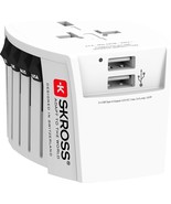 Skross World Travel Adapter MUA 1.302960 USB (2XA) - White - £23.46 GBP