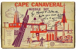 Vintage 1950&#39;s Marx Cape Canaveral Astronaut Missile Base Playset w/Insert &amp; Box - £393.18 GBP