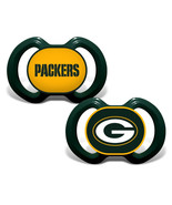 * SALE * GREEN BAY PACKERS  ORTHODONTIC BABY PACIFIERS 2-PACK BPA FREE! - £7.65 GBP