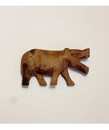 Antique African Hand Carved Wood Hippo 2&quot; Figurine - $680.47 MXN