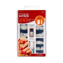 Kiss 100 Full Cover Nails Square Short 1 Pk. - £10.76 GBP