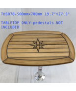 Boat Barrel Shape Teak Table Top ONLY 500mm x 700mm  Marine Yacht Carava... - $7,996.59 MXN