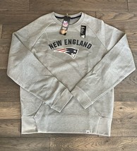 NWT New England Patriots Gray Pullover Sweatshirt W/ Kangaroo Pocket Men Medium - £20.60 GBP