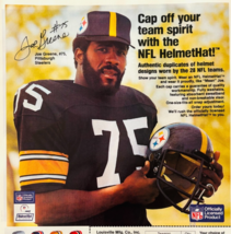 1981 NFL HelmetHat Advertisement Vintage Pittsburgh Steelers Joe Greene ... - $29.99