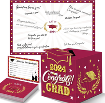 Graduation Decorations Maroon and Gold 2024 - Giant Guest Book Alternative,Gradu - £15.80 GBP