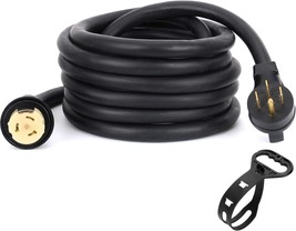 50 Amp Generator Extension Cord, 13 Ft. Stw 6/3 8/1 Power Cord N14-50P And, 50R - £67.97 GBP