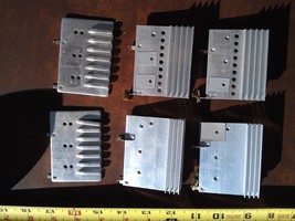 7WW22 6 PACK ALUMINUM HEAT SINKS -- 1-1/2 OZ EACH ON AVERAGE, GOOD CONDI... - $7.59