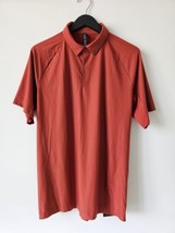 Nwt Lululemon Cynn Cayenne Orange Stretch Golf Polo Ss Top Men&#39;s Xl - £89.16 GBP