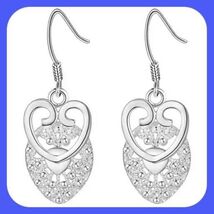 New Beautiful Heart  Double Drop Earrings - $5.00