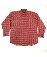 Vintage Chaps Ralph Lauren Button Down Shirt Mens L Red Diamonds Argyle ... - £19.95 GBP