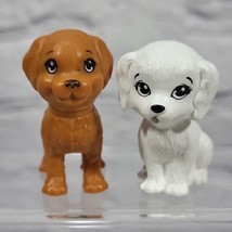 Barbie Pets Lot Of 2 Puppy Dogs Brown White Vet Grooming Replacements  - £7.81 GBP