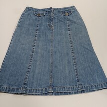 Talbots Women's Blue Cotton A-Line Denim Skirt Pockets Size 8 Waist 29" image 11