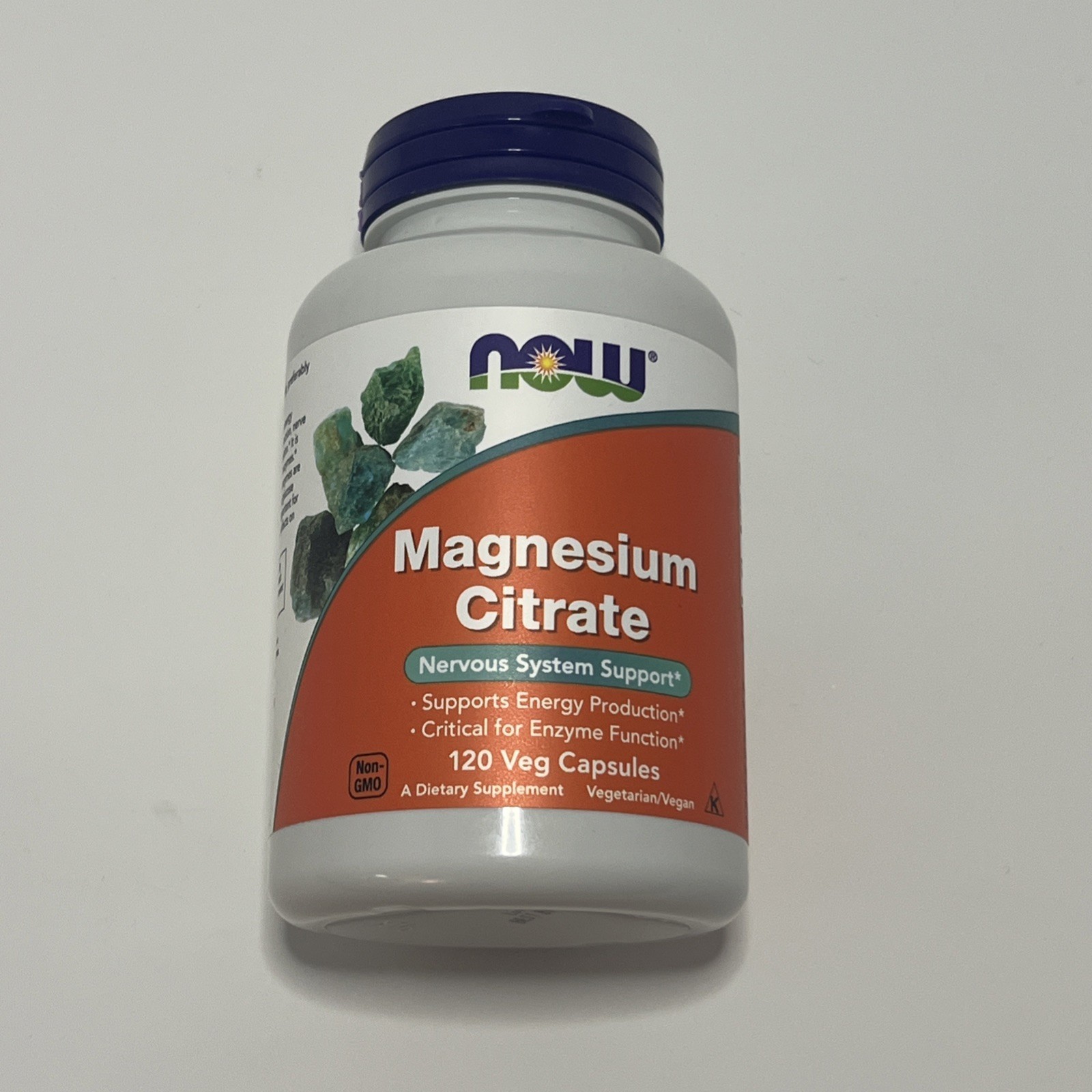 NOW Foods Magnesium Citrate 400 mg 120 Veg Caps Nervous System Support - $15.49