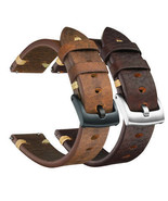 Vintage Italian Distressed Leather Smart Watch Straps 20mm22mm - $37.03 CAD