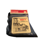 ANDY&#39;S BAR Vintage Coaster Set of 6 Maude Corp Novato CA Humor Pub Decor... - $200.08 MXN