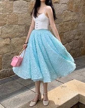 Light BLUE Tulle Skirts High Waisted Puffy Tutu Skirt Princess Outfit Plus Size image 4