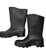 Waterproof Unisex Rain Boots Size 8 (Men) 10 (Women) Black Rubber Made I... - $24.39 CAD