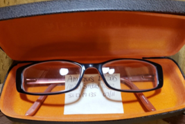 Jill Stuart JS180-1 Eyeglasses FRAME ONLY Brown Orange 52-17-135 Flex Hinges - £23.73 GBP