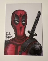 Deadpool  X-Men Sketch Card By Frank Forte Original Art Marker Drawing - £18.63 GBP