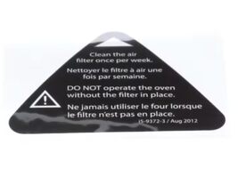 Fits TurboChef i5-9372-3 Label, Clean Filter Weekly, English/French - €35,48 EUR