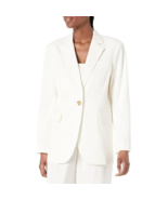The Drop Sz M Blazer One Button Suit Ivory Jacket Ramona Loose Fit Relax... - $68.10