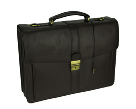 Giromy Samoni Genuine Leather Locking Business Briefcase with Laptop Storage - £78.99 GBP