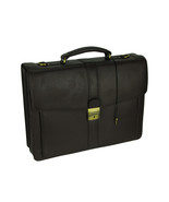 Giromy Samoni Genuine Leather Locking Business Briefcase with Laptop Sto... - £78.99 GBP