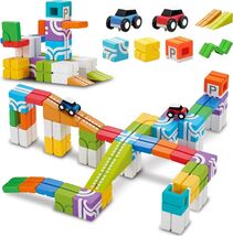 Magnetic Building Blocks Car Track Set, 46PCS STEM Learning Toys for Kid... - $227.91
