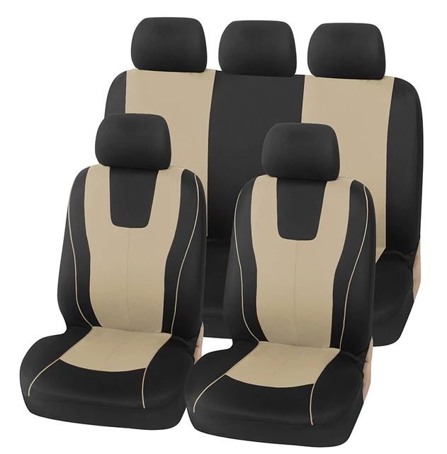 Universal Full Set Car Seat Cover - Full Set (Beige) - £28.30 GBP